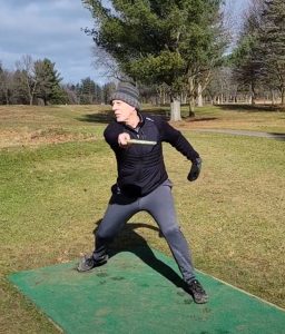 John Kelly, throwing on hole #7 at Shadow Pines, NY